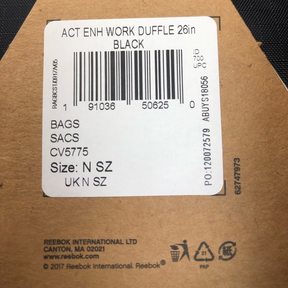 enh 26in work duffle bag